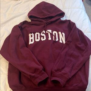 Brandy Melville Boston Maroon Hoodie